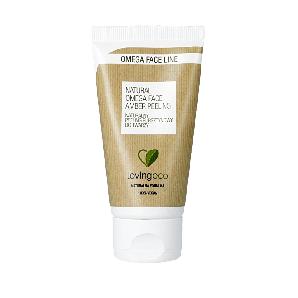 Loving Eco OMEGA FACE  Naturalny bursztynowy peeling do twarzy