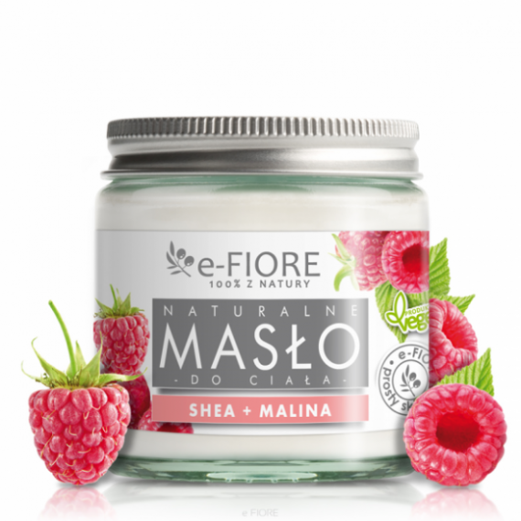 E-FIORE – Masło do ciała 100% Naturalne Shea Butter MALINOWE 120ml