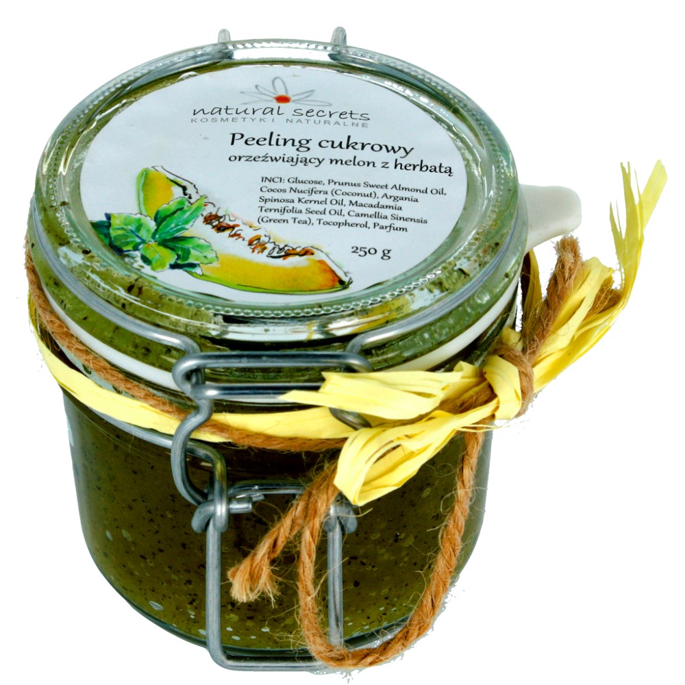 Peeling cukrowy – orzeźwiający melon z zieloną herbatą