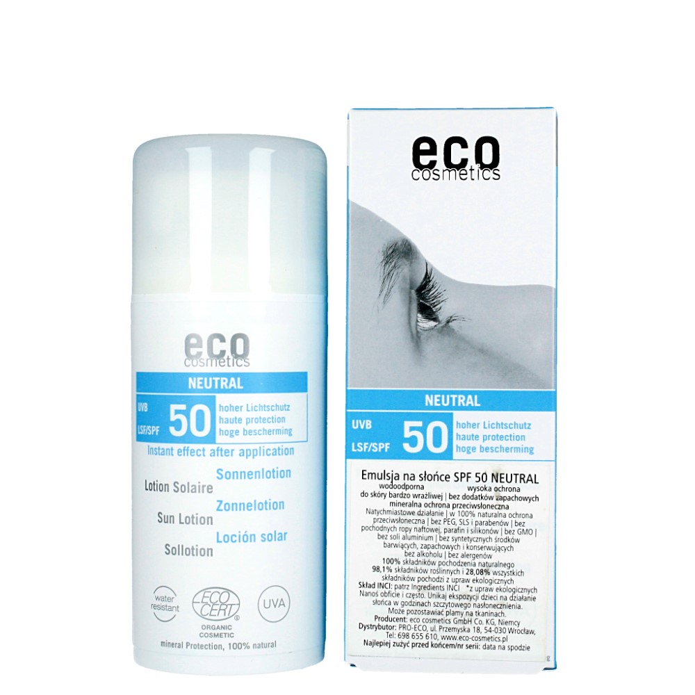 ECO COSMETICS –  Emulsja do twarzy i ciała SPF+50 – skóra bardzo wrażliwa 100ml