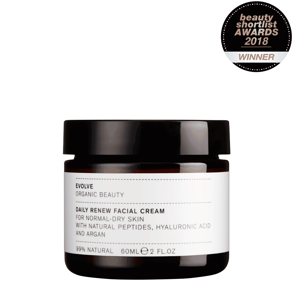 EVOLVE ORGANIC – DAILY RENEW FACIAL CREAM – Odżywczy krem na dzień z peptydami i kwasem hialuronowym