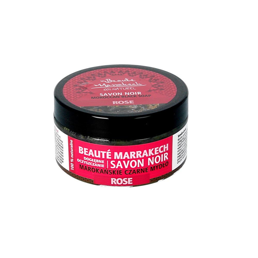 Beaute Marrakech – naturalne czarne mydło SAVON NOIR z olejem różanym 100g