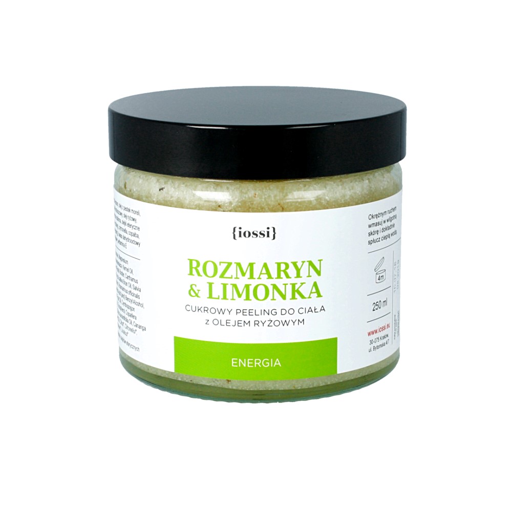 IOSSI Odświeżający peeling do ciała rozmaryn z limonką – ważność 08.2019